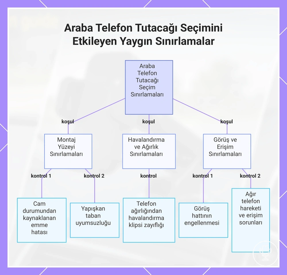 Araba Telefon Tutacağı Seçimini Etkileyen Yaygın Sınırlamalar