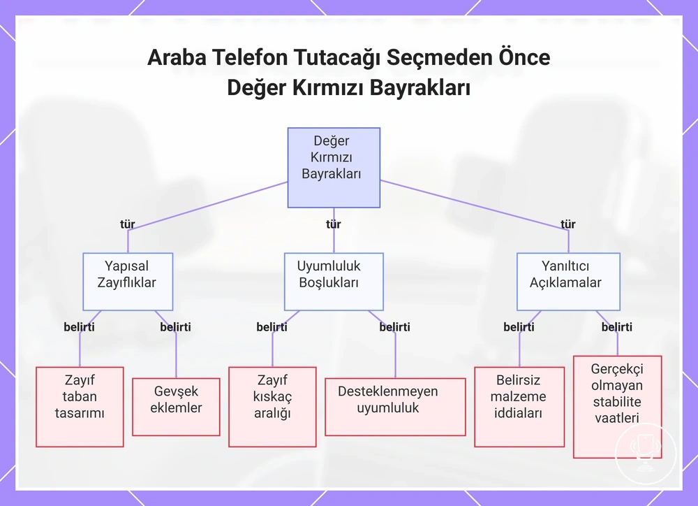 Araba Telefon Tutacağı Seçmeden Önce Değer Kırmızı Bayrakları