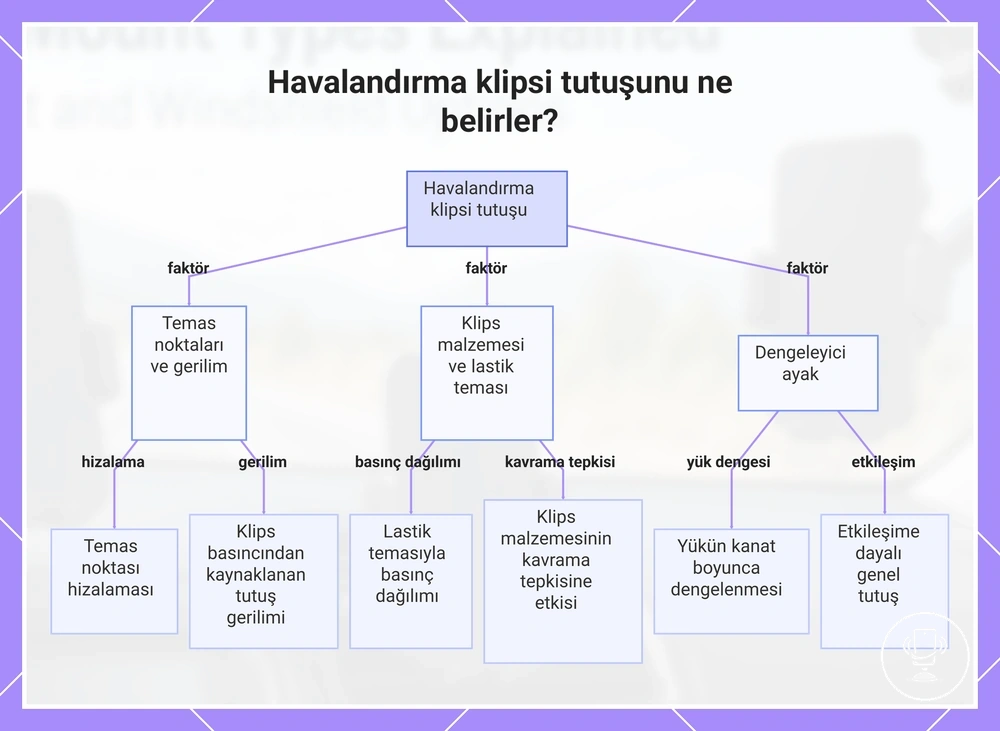 Havalandırma klipsi tutuşunu ne belirler?