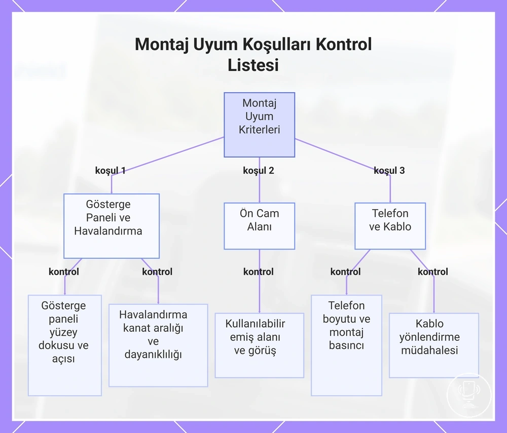 Montaj Uyum Koşulları Kontrol Listesi