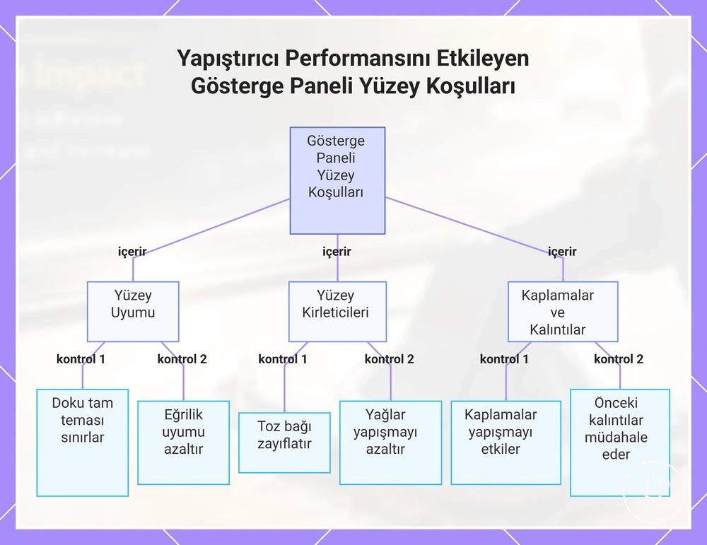 Yapıştırıcı Performansını Etkileyen Gösterge Paneli Yüzey Koşulları