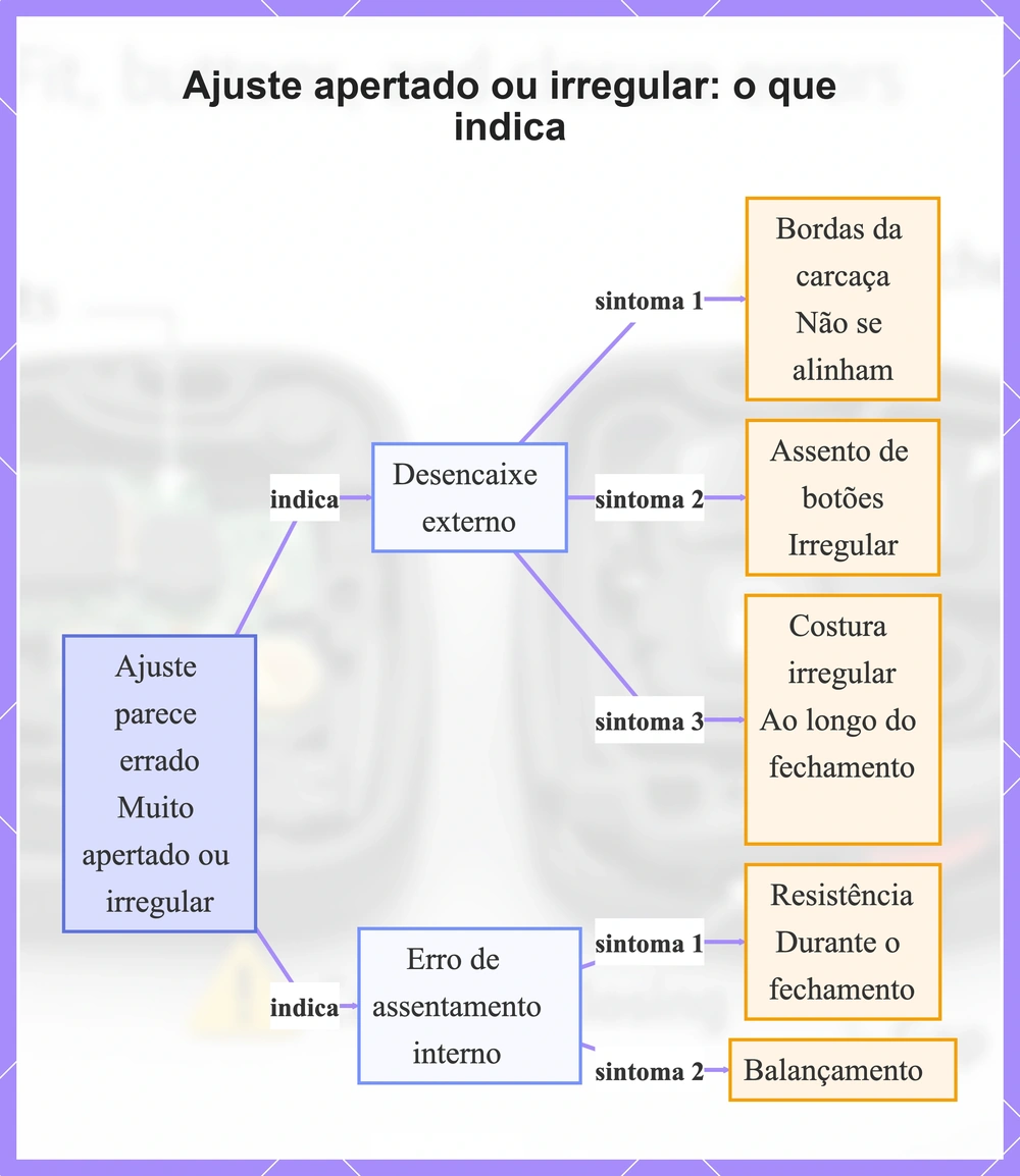 Ajuste apertado ou irregular: o que indica