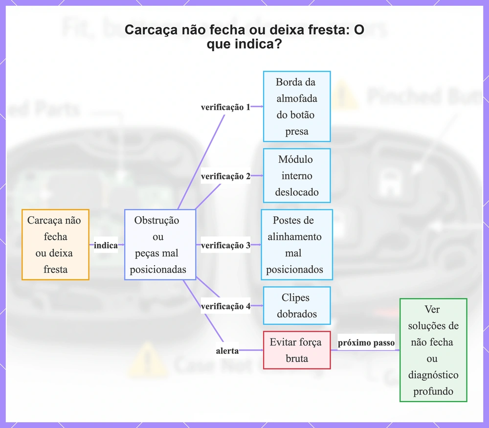 Carcaça não fecha ou deixa fresta: O que indica?