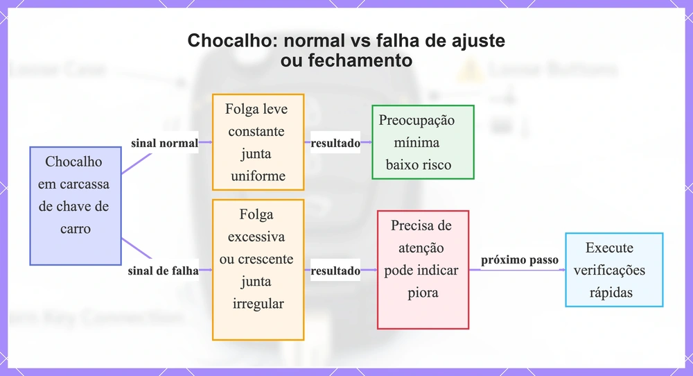 Chocalho: normal vs falha de ajuste ou fechamento