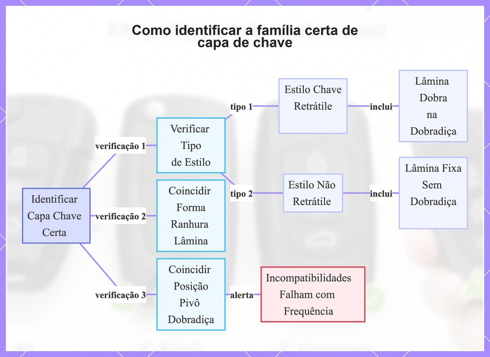 Como identificar a família certa de capa de chave