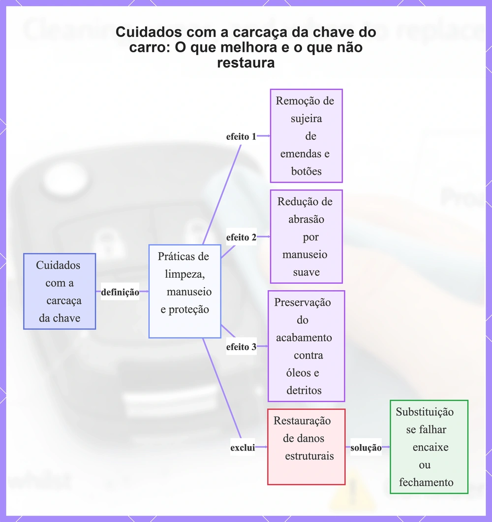 Cuidados com a carcaça da chave do carro: O que melhora e o que não restaura