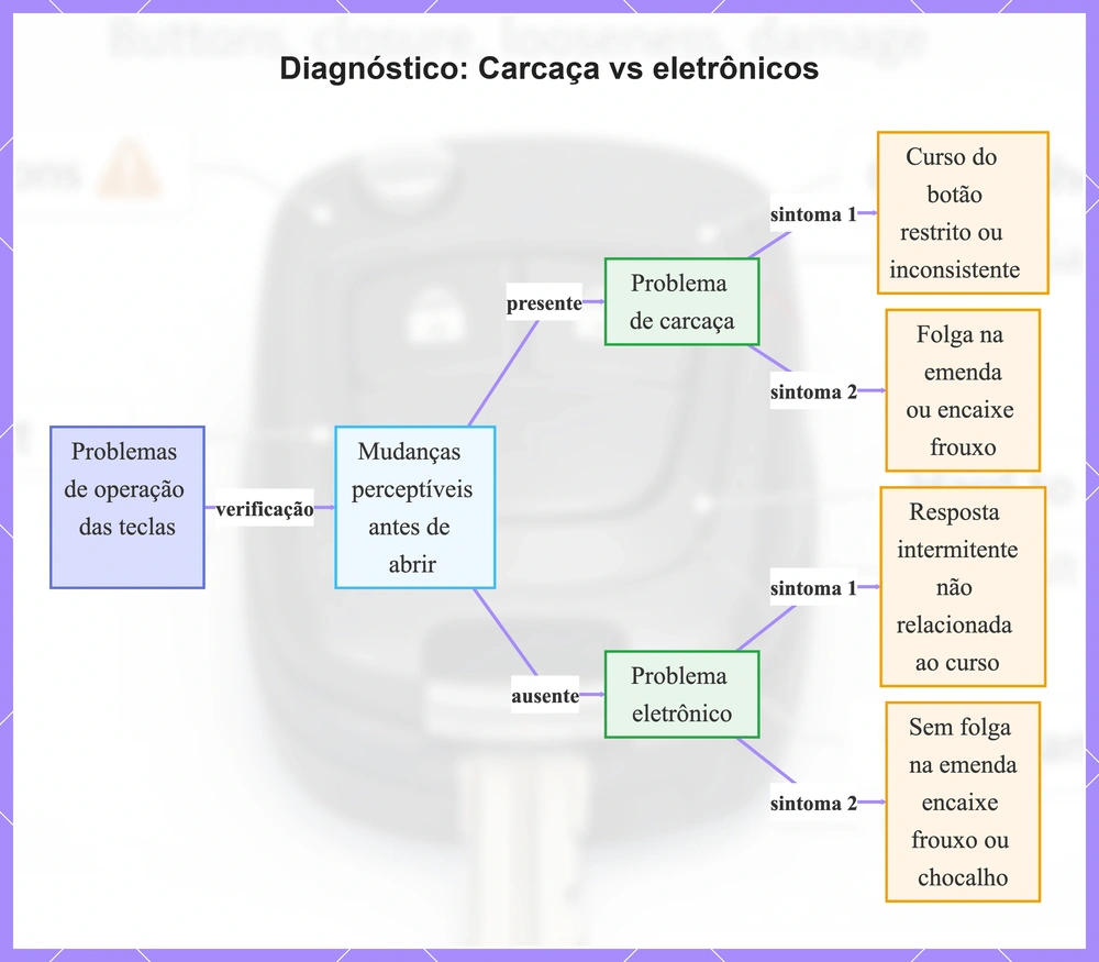 Diagnóstico: Carcaça vs eletrônicos