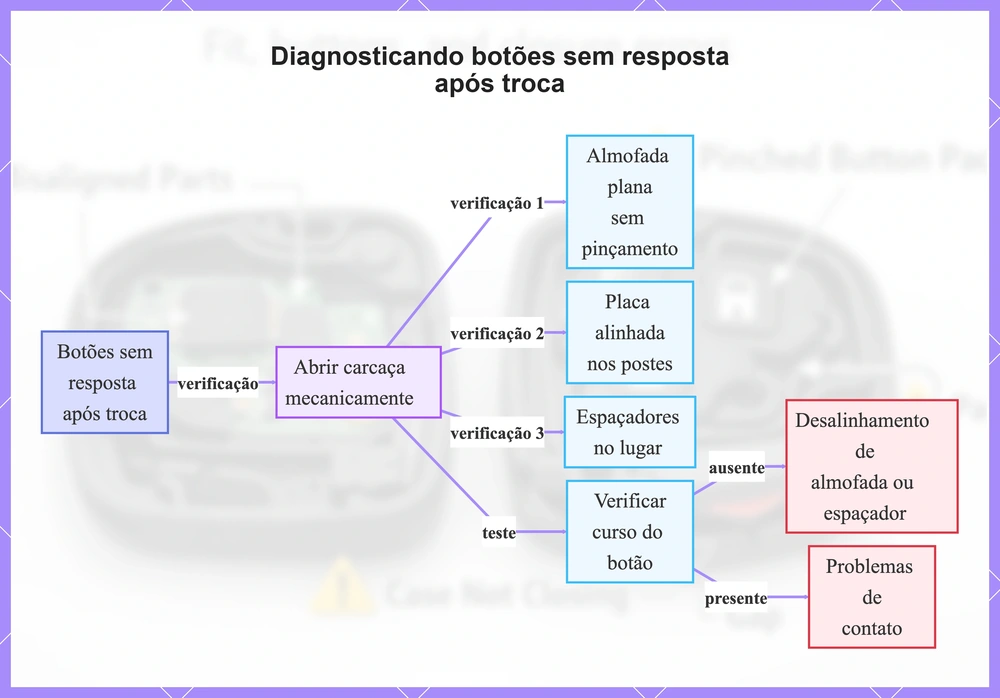 Diagnosticando botões sem resposta após troca