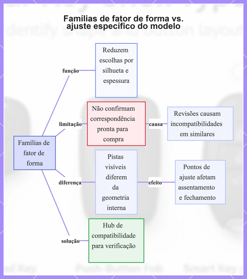 Famílias de fator de forma vs. ajuste específico do modelo