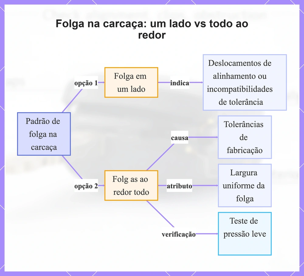 Folga na carcaça: um lado vs todo ao redor