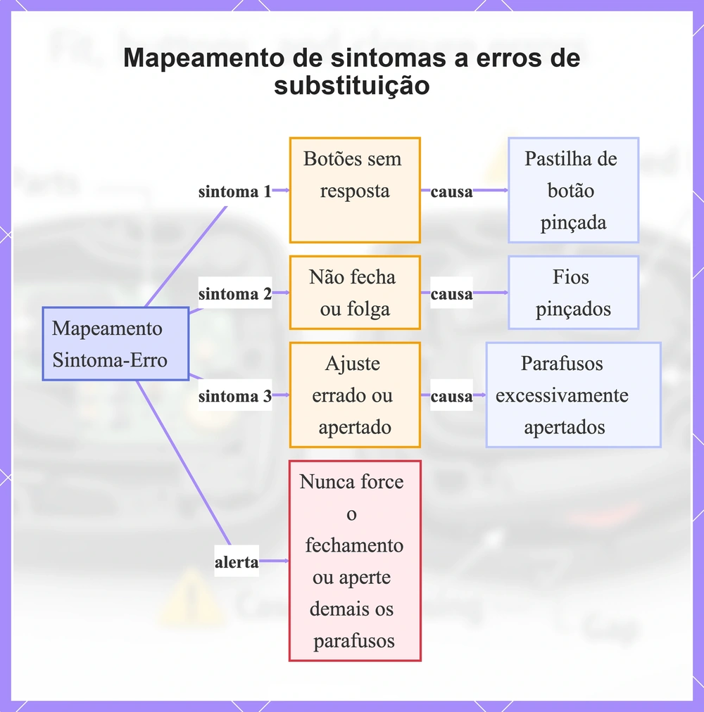 Mapeamento de sintomas a erros de substituição