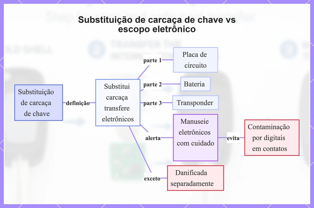 Substituição de carcaça de chave vs escopo eletrônico
