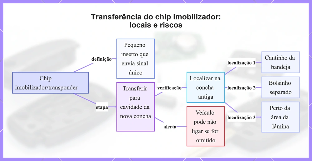Transferência do chip imobilizador: locais e riscos