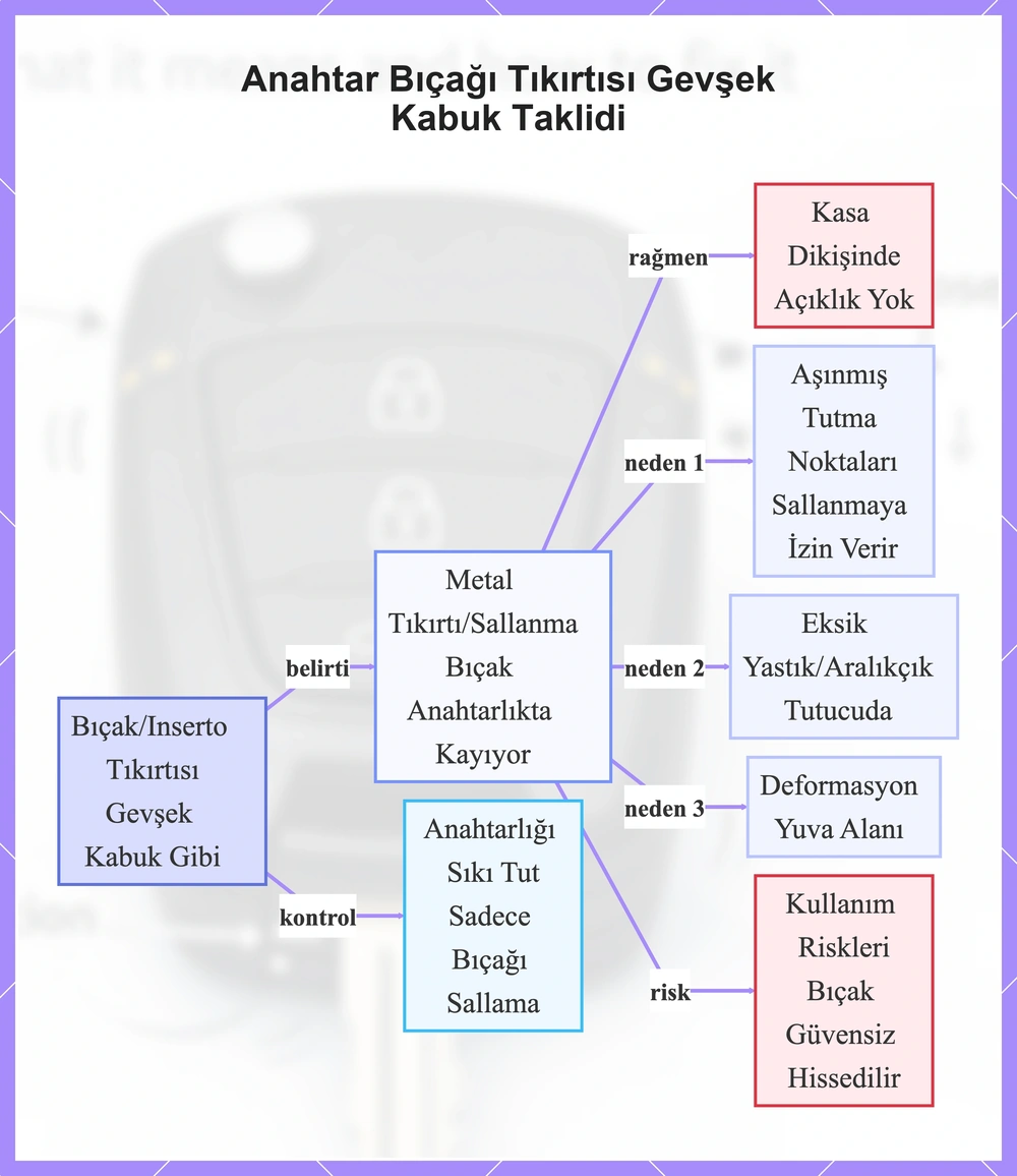 Anahtar Bıçağı Tıkırtısı Gevşek Kabuk Taklidi