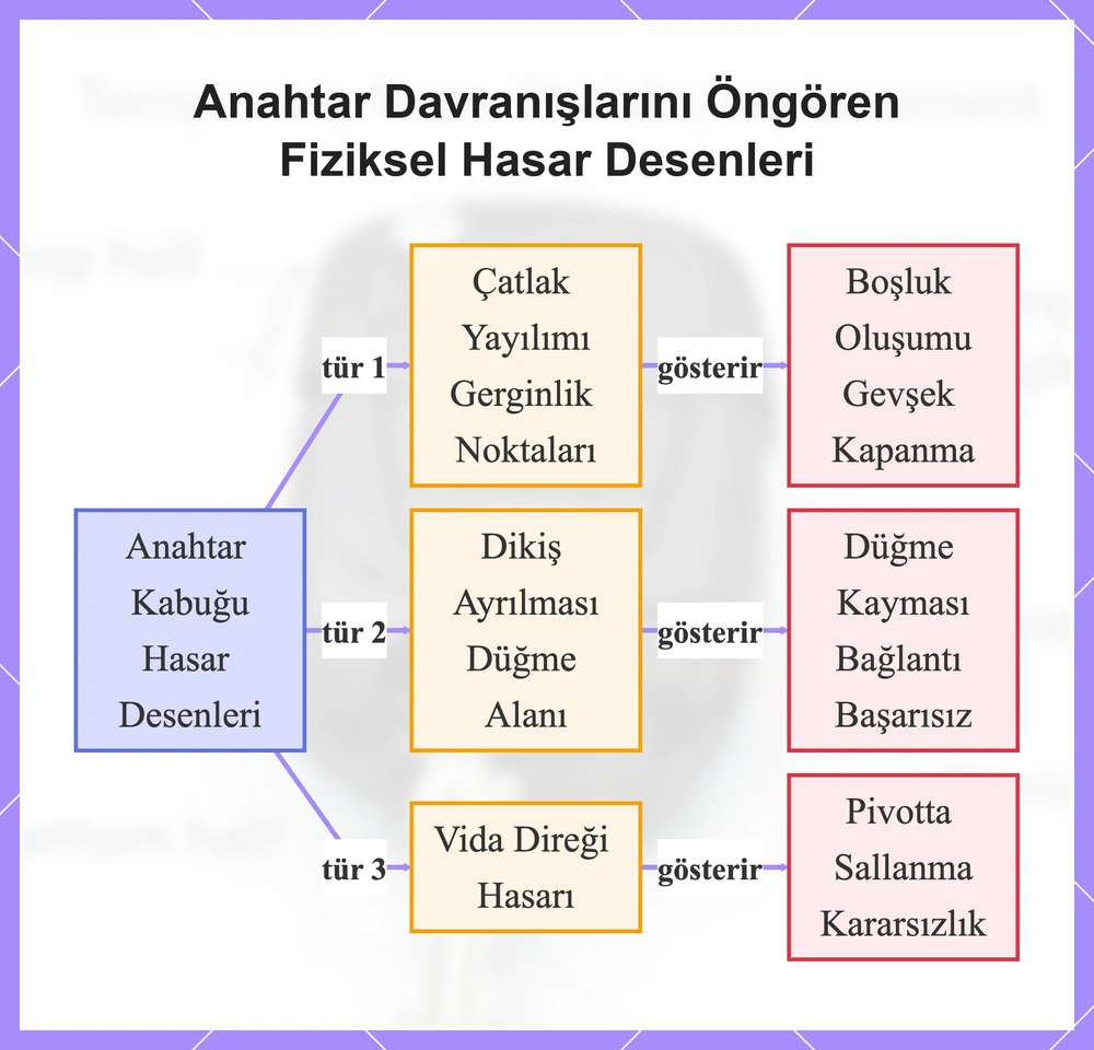 Anahtar Davranışlarını Öngören Fiziksel Hasar Desenleri