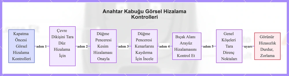 Anahtar Kabuğu Görsel Hizalama Kontrolleri