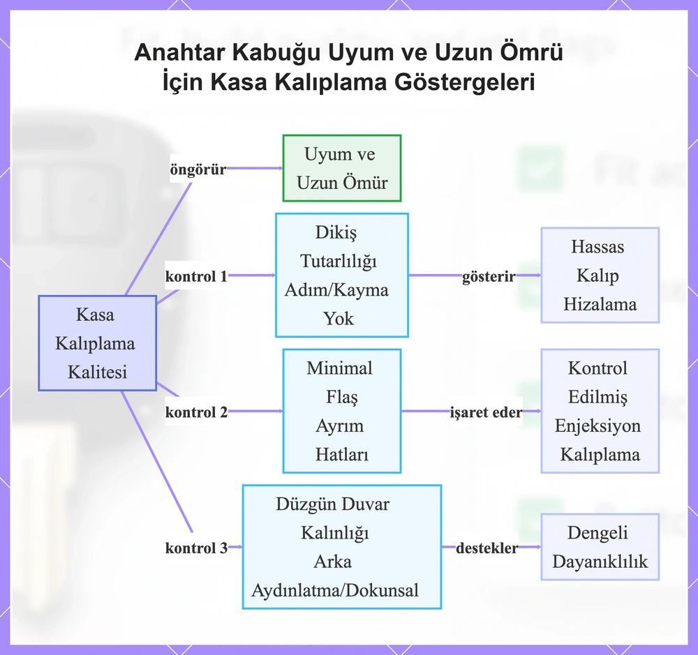 Anahtar Kabuğu Uyum ve Uzun Ömrü İçin Kasa Kalıplama Göstergeleri