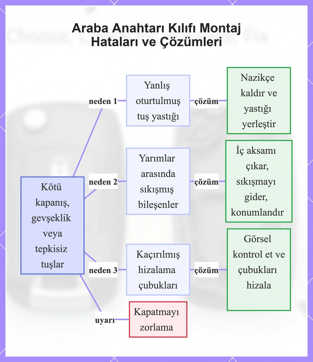 Araba Anahtarı Kılıfı Montaj Hataları ve Çözümleri