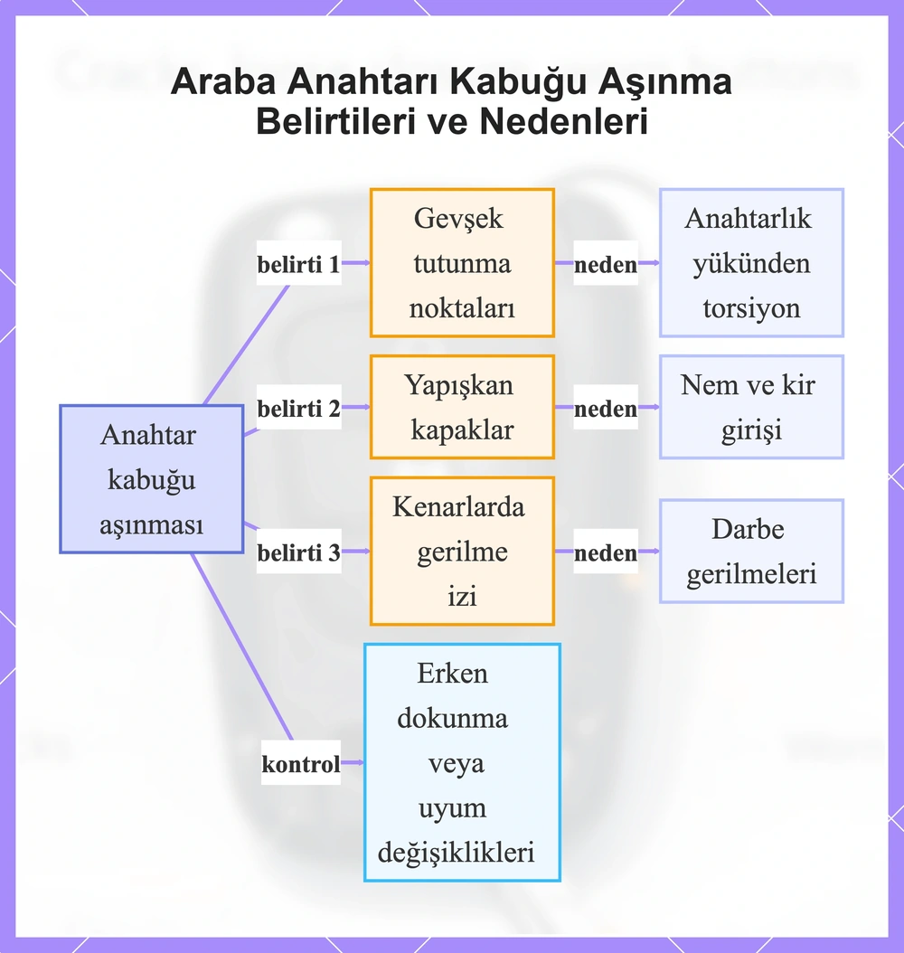 Araba Anahtarı Kabuğu Aşınma Belirtileri ve Nedenleri