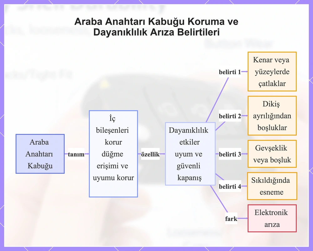 Araba Anahtarı Kabuğu Koruma ve Dayanıklılık Arıza Belirtileri