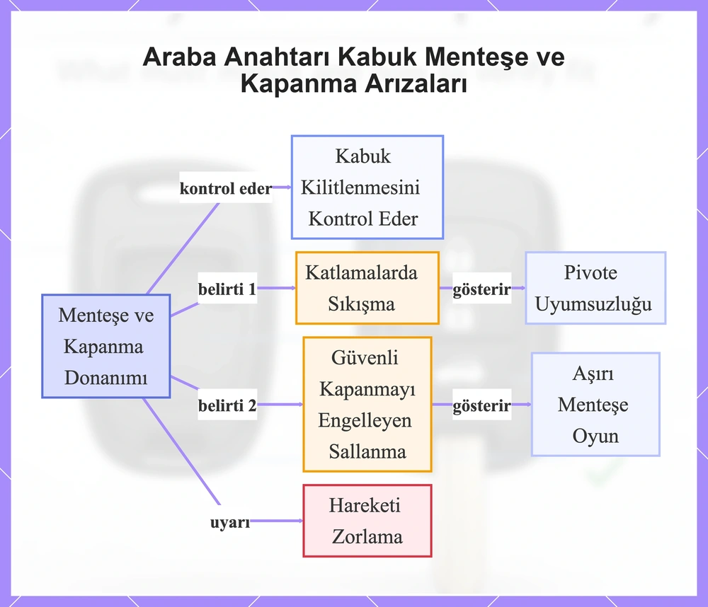 Araba Anahtarı Kabuk Menteşe ve Kapanma Arızaları