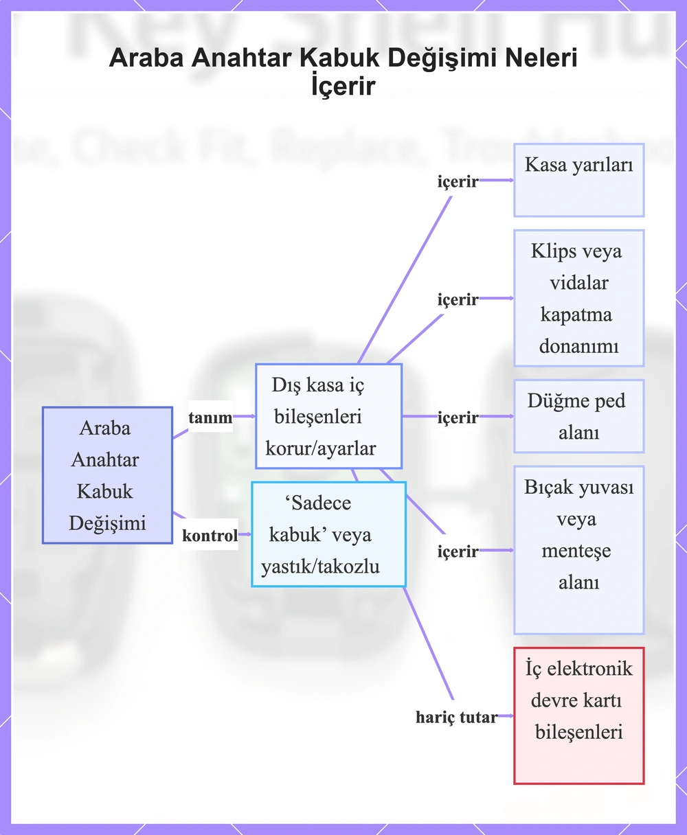 Araba Anahtar Kabuk Değişimi Neleri İçerir