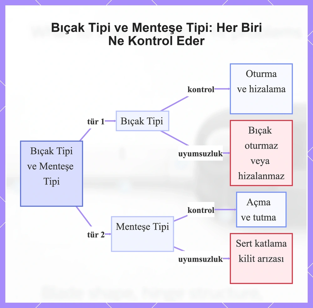 Bıçak Tipi ve Menteşe Tipi: Her Biri Ne Kontrol Eder