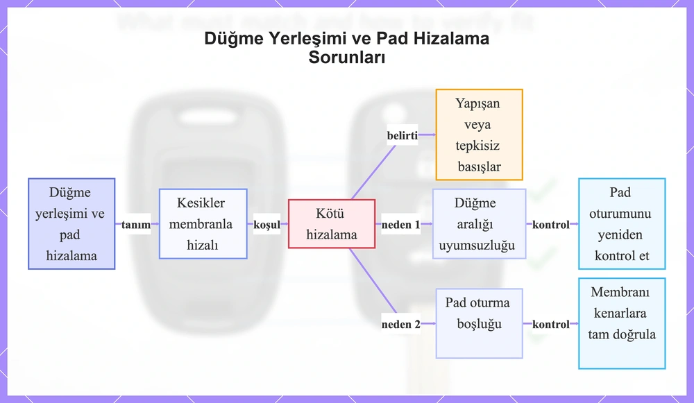 Düğme Yerleşimi ve Pad Hizalama Sorunları
