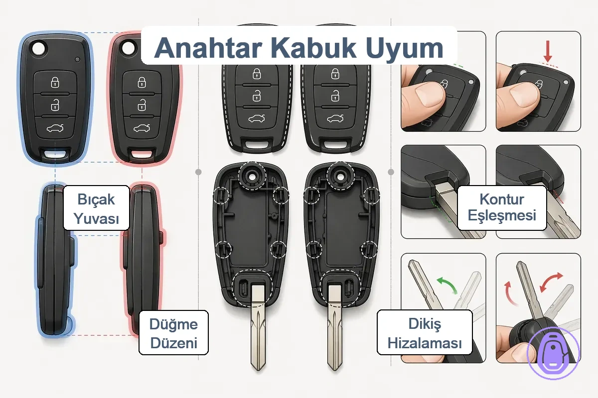 Fotoğraflardan fiziksel kontrollerlere kadar araba anahtarı kabı uyumu için adım adım doğrulama ipuçları.