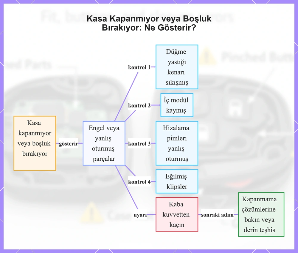 Kasa Kapanmıyor veya Boşluk Bırakıyor: Ne Gösterir?