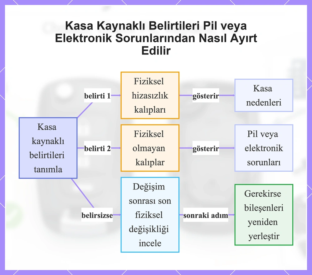 Kasa Kaynaklı Belirtileri Pil veya Elektronik Sorunlarından Nasıl Ayırt Edilir