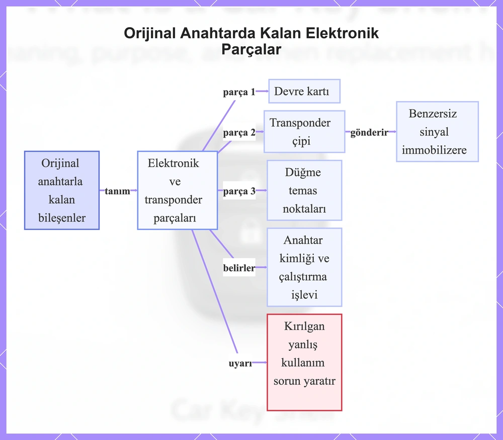 Orijinal Anahtarda Kalan Elektronik Parçalar