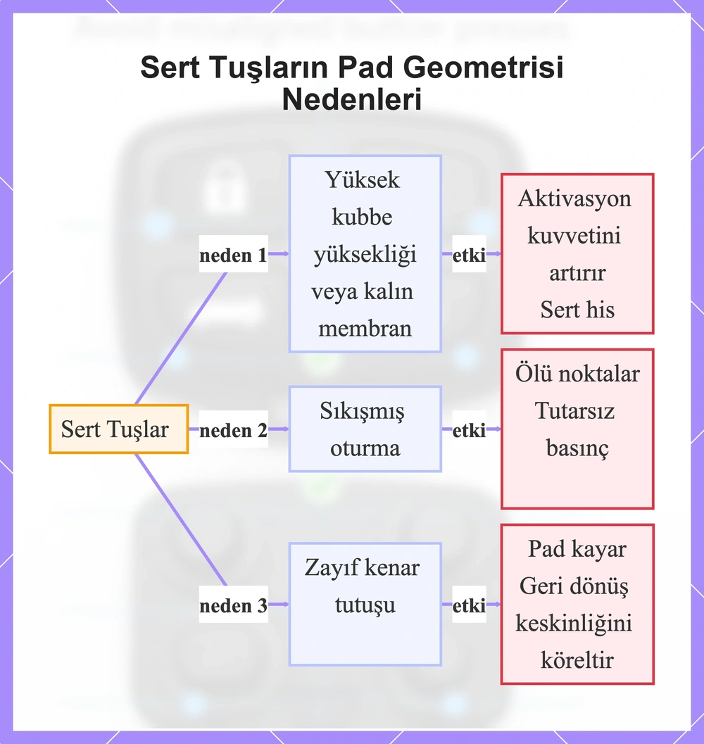 Sert Tuşların Pad Geometrisi Nedenleri
