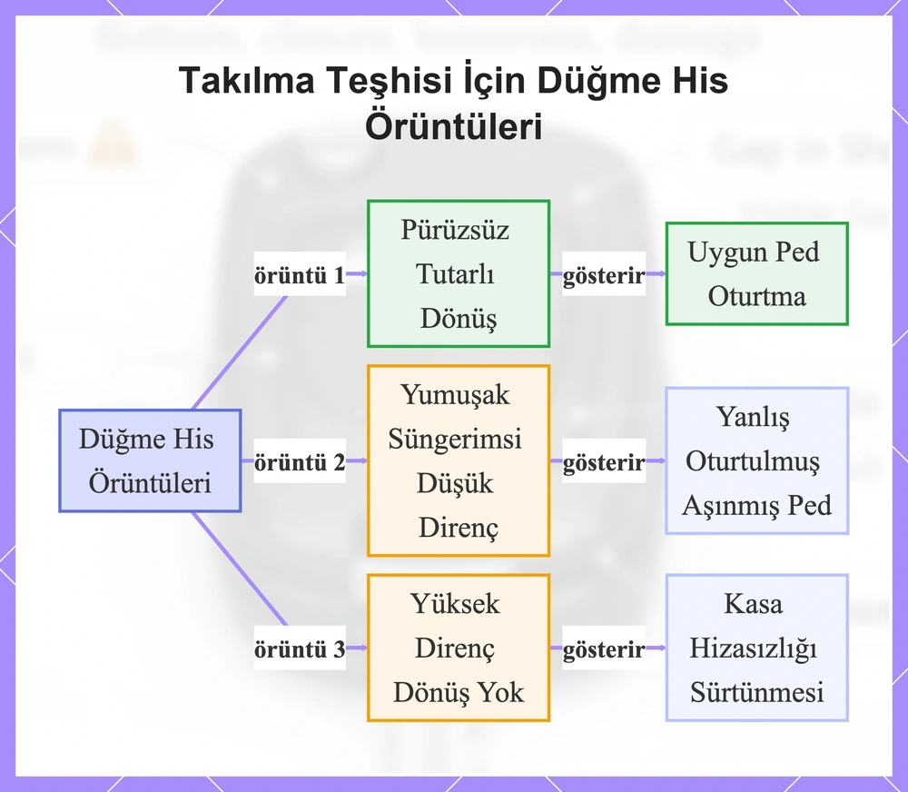 Takılma Teşhisi İçin Düğme His Örüntüleri